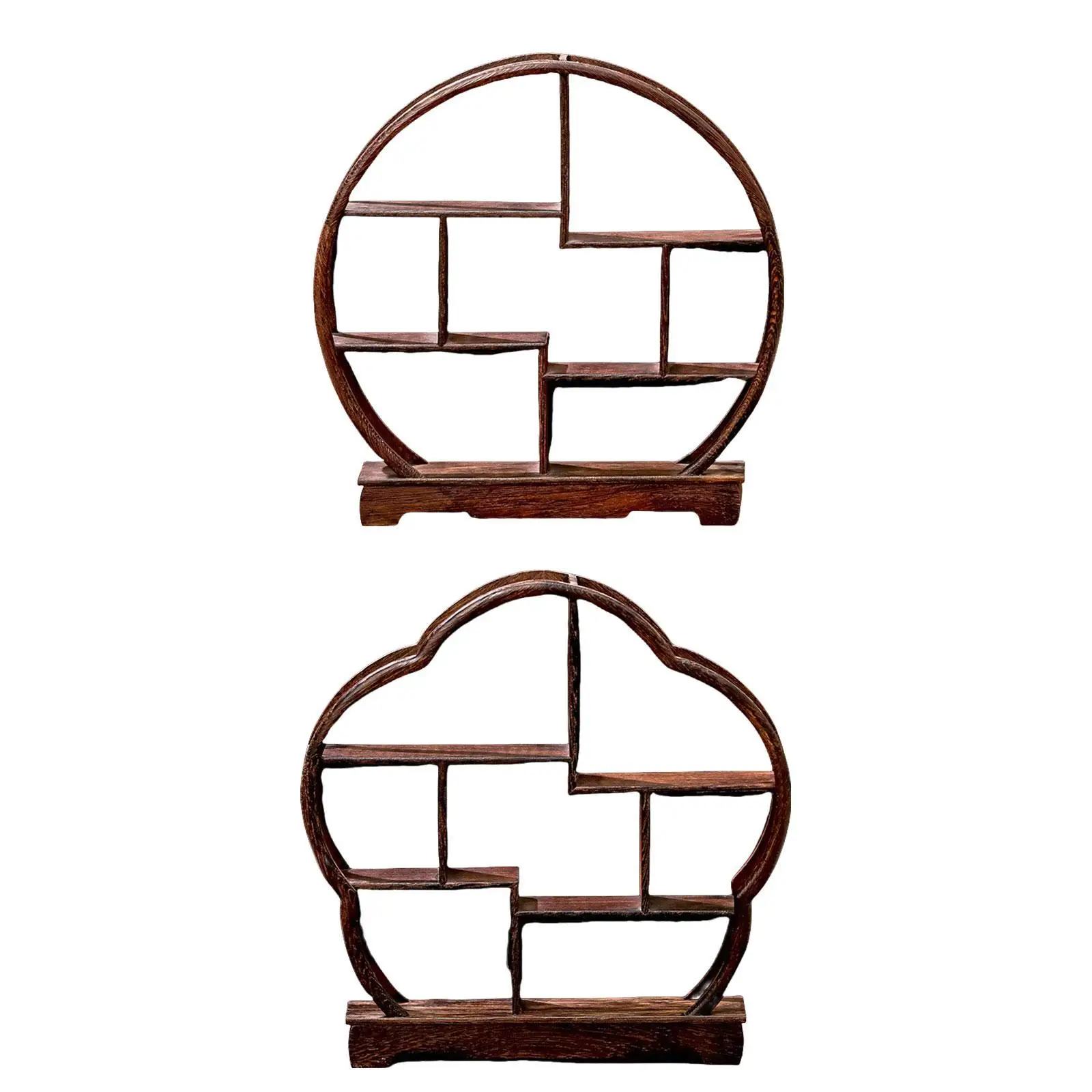 상업용 찻집 장식품을 위한 나무 진열대 차 세트 보관 랙