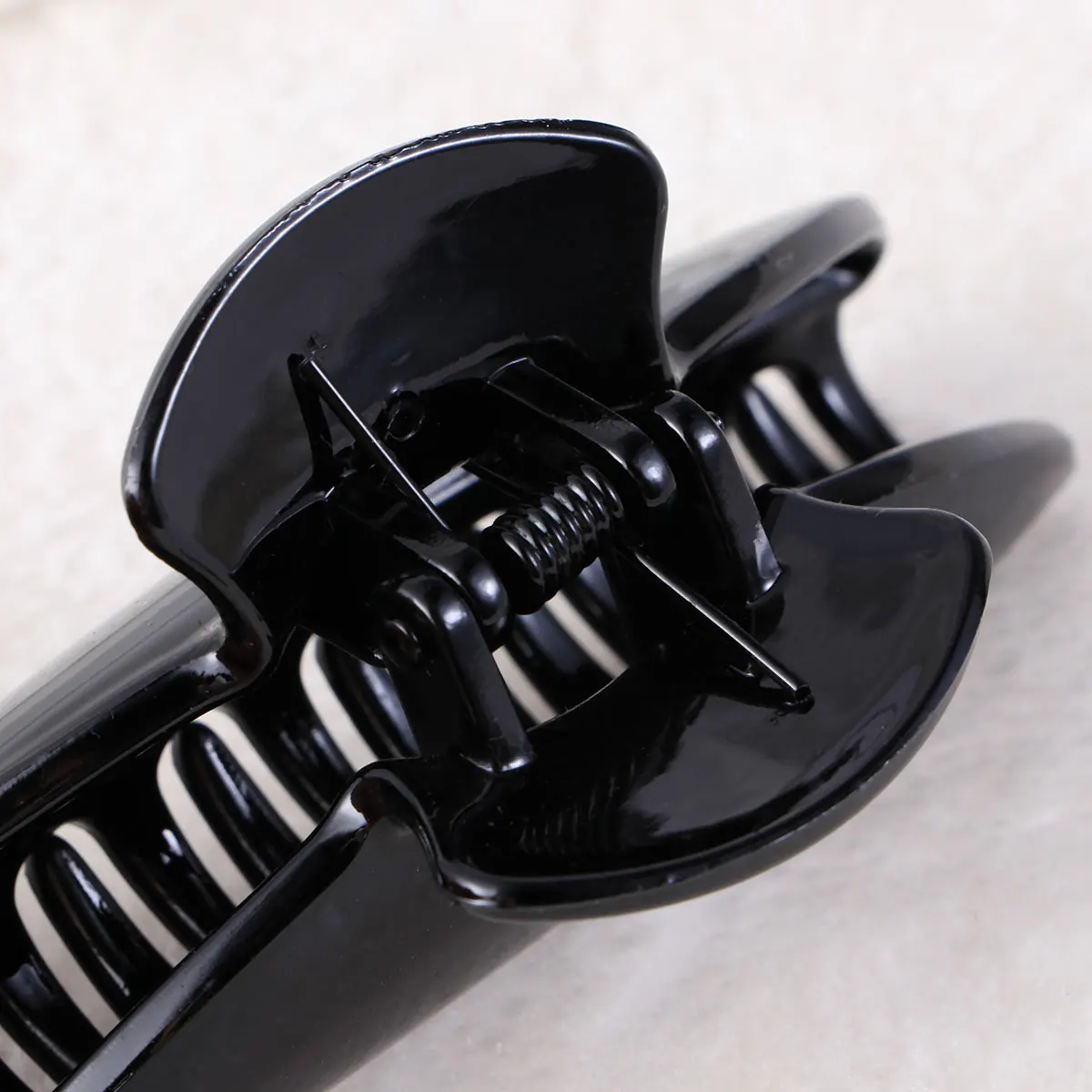 

12pcs Clips Black Acrylic 9X2.8X3.3Cm Durable Stylish Hairdressing Tools Salon Daily Use Hair Clamps Hairpins Hair