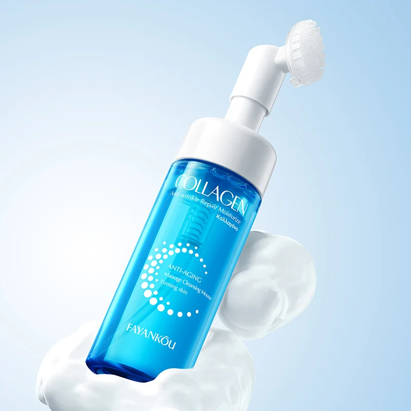 إصلاح الكولاجين ترطيب الوجه التطهير موس المسام العميقة تنعيم غسل رغوة التطهير ، 1 قطعة ترطيب لطيف H1Q7 #1