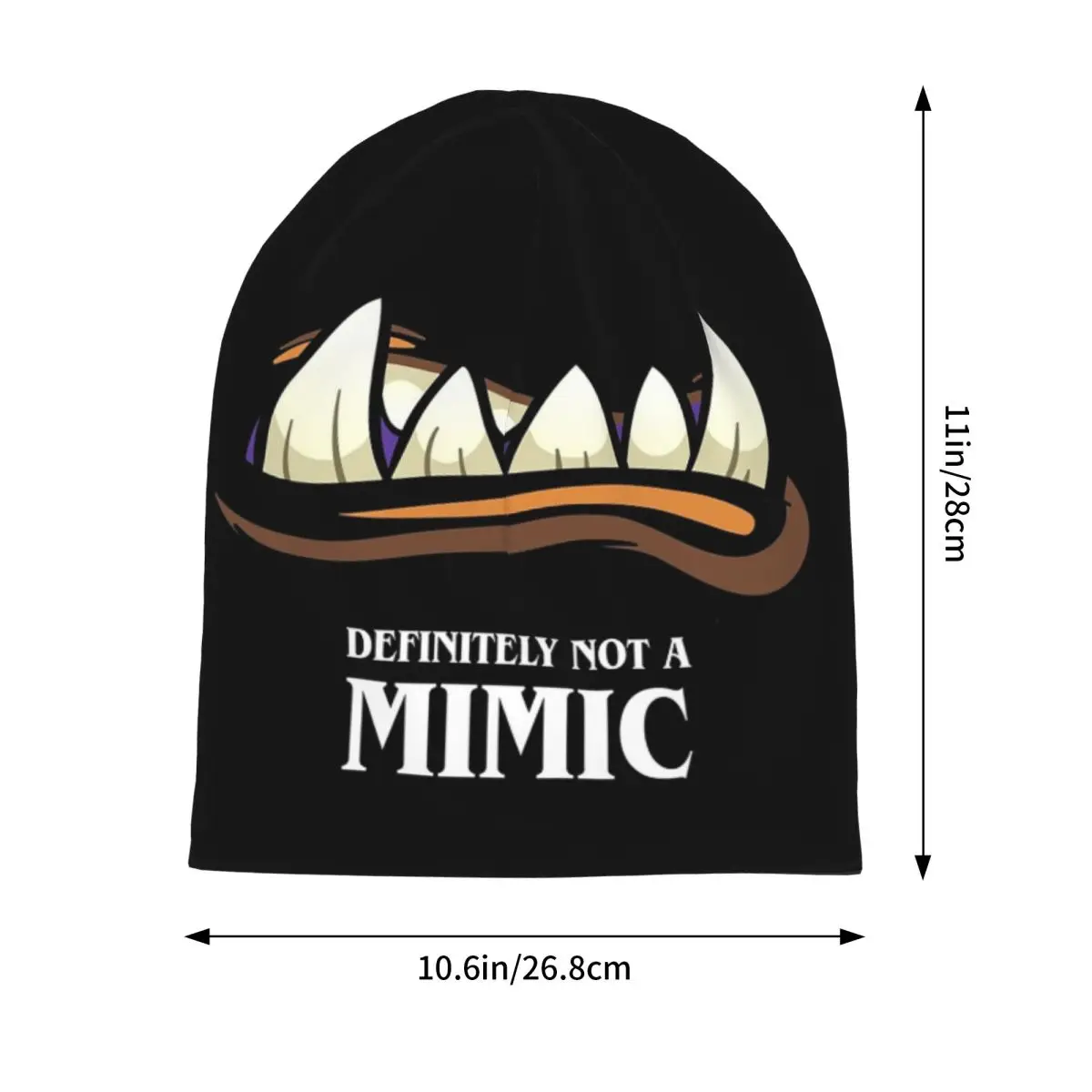 بالتأكيد ليس تقليد منضدية آر بي جي الألعاب Skullies قبعة صغيرة دافئة الخريف الشتاء في الهواء الطلق قبعة محبوك بونيه قبعات للجنسين #2