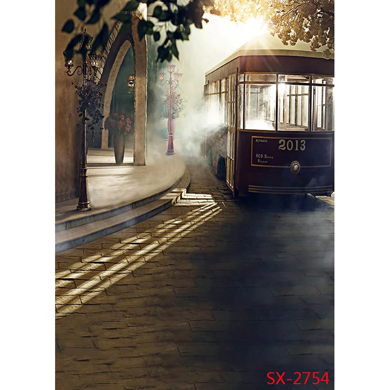 Retro Châu Âu Phố Xem Phong Cảnh Chụp Ảnh Phông Nền Đạo Cụ Cưới Con Chân Dung Ảnh Nền Studio 2157 YXFL-82