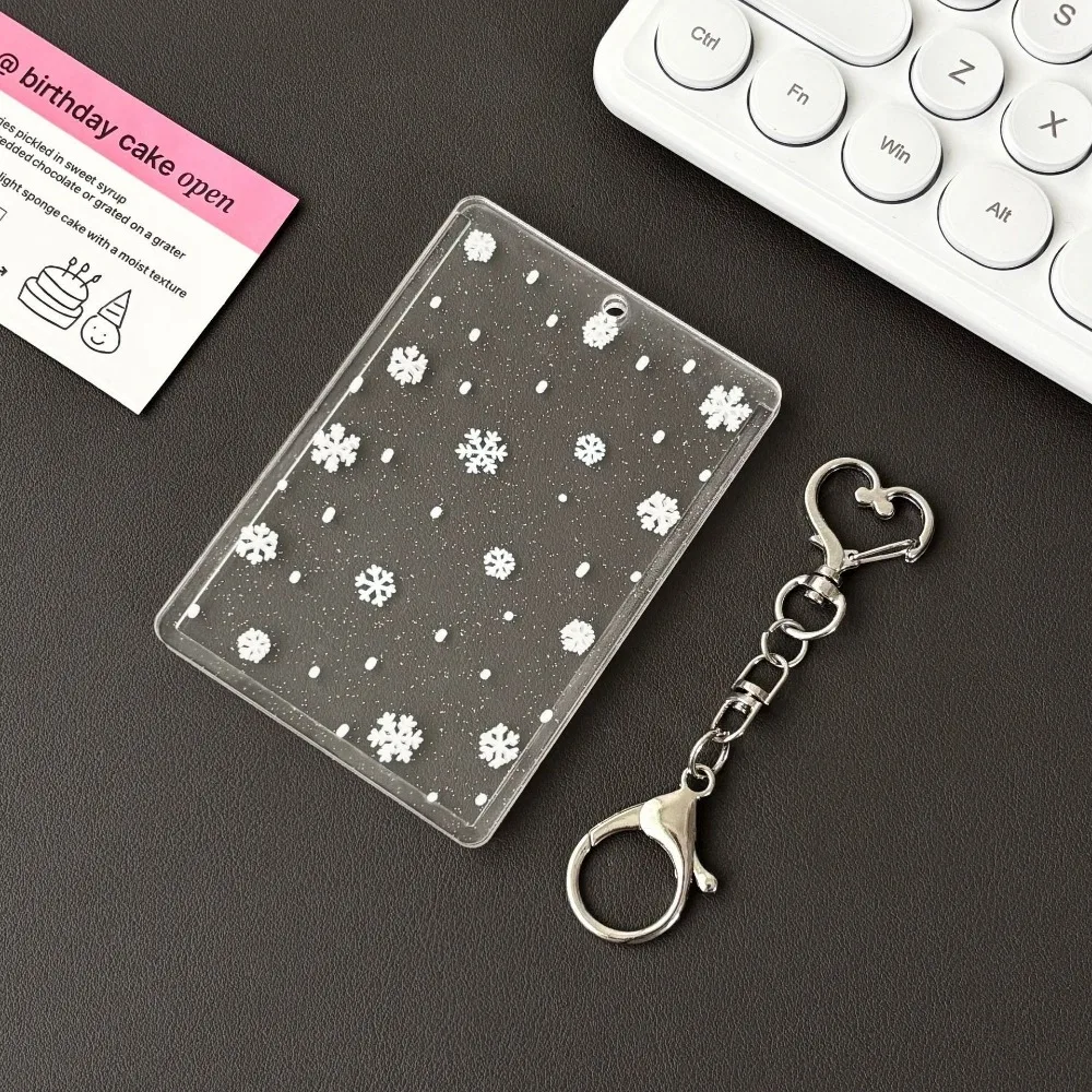 Oryginalny Ins Color Snowflake Transparent Glitter Acrylic Small Card Card Brick Small Card Card Card Film Card Sleeve