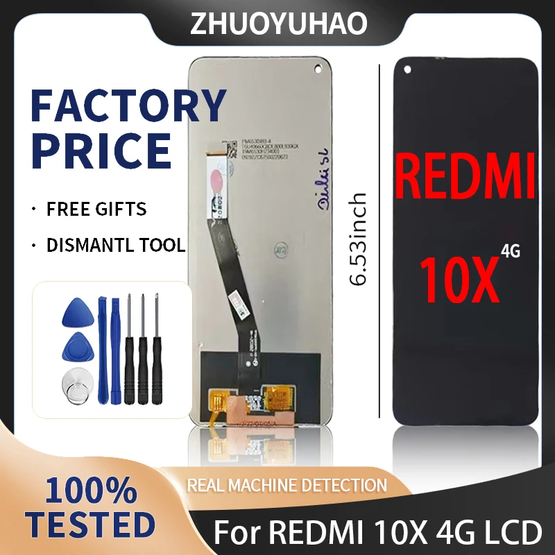 

ЖК-дисплей 6,53 ''для REDMI 10X, 4G, сменный ЖК-дисплей, сенсорный экран для REDMI 10X, 4G, ЖК-экран с дигитайзером в сборе