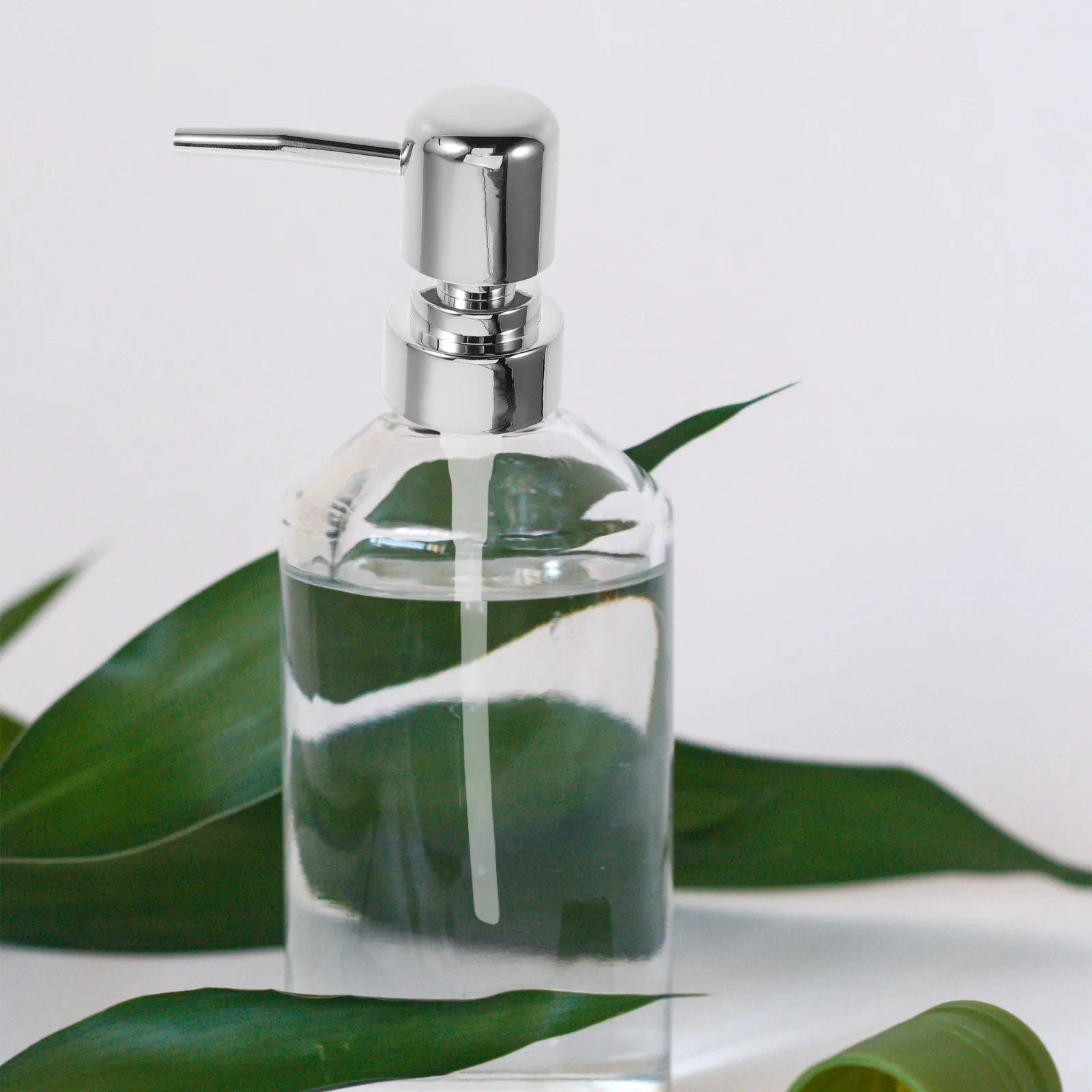 

8Pcs Elegant Silver Electroplated Soap Pump Replacement 28Mm Neck Size for Plastic Glass Bottles Lotion Dispenser Pump Bathroom