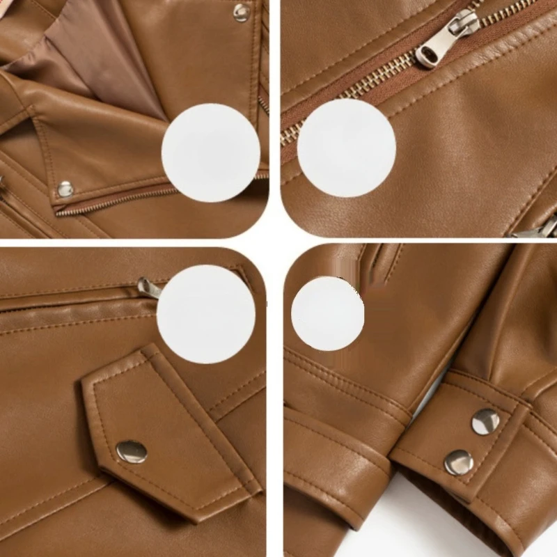 Rock and Roll vestes en simili cuir pour femmes ample surdimensionné Design Punk veste de moto en cuir PU à manches longues veste en polyuréthane