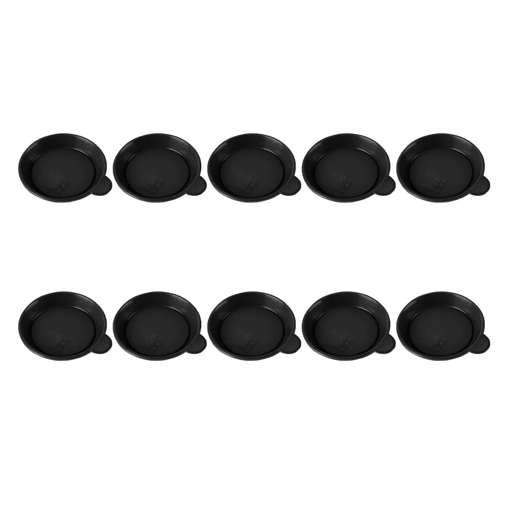 10PCS Plastic Flowerpot Drip Tray Plant Pot Saucer for Fleshiness Planter Garden Balcony - 68cm Diameter (Black)