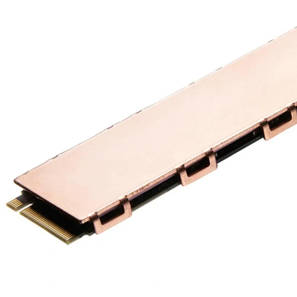 Hard Disk Radiator Super Mute Fast Heat with Thermal Silicone Pad 2280 NGFF M.2 NVMe Solid State Copper Sink Computer Accessory