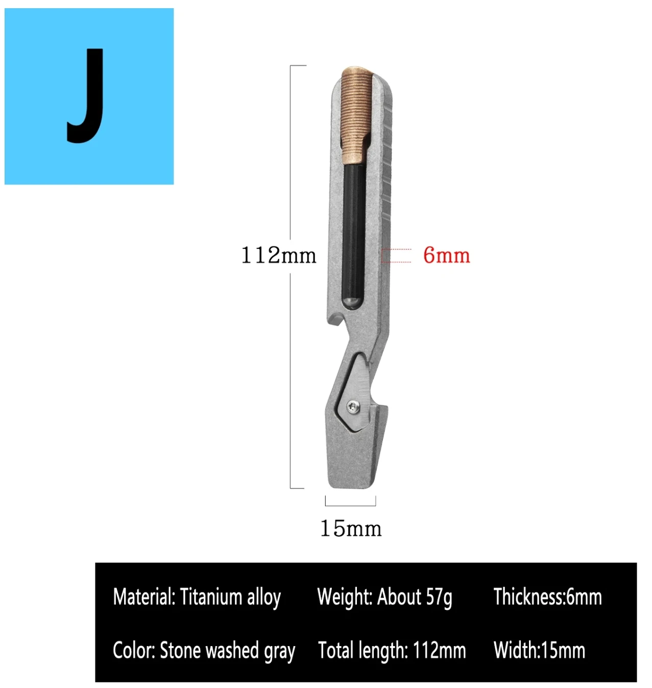 TC4 Titanlegierung Brecheisen Flaschenöffner Schraubendreher EDC Multifunktionswerkzeug Schraubenschlüssel Handwerkzeug für Outdoor und Camping – Detail 11