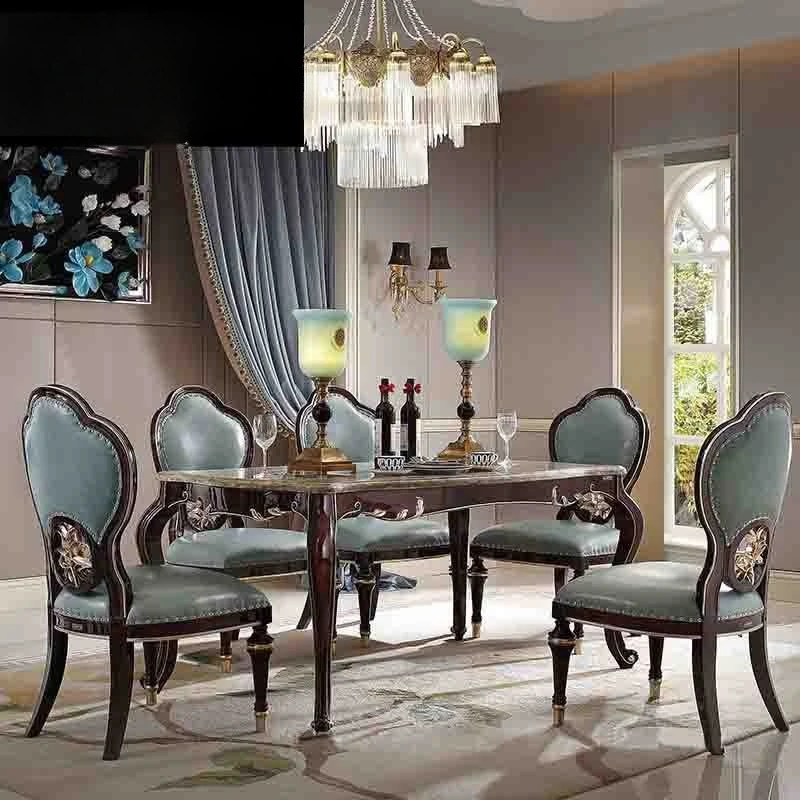 

Long dining table Post-modern rectangular dining table Dining table and chair combination furniture