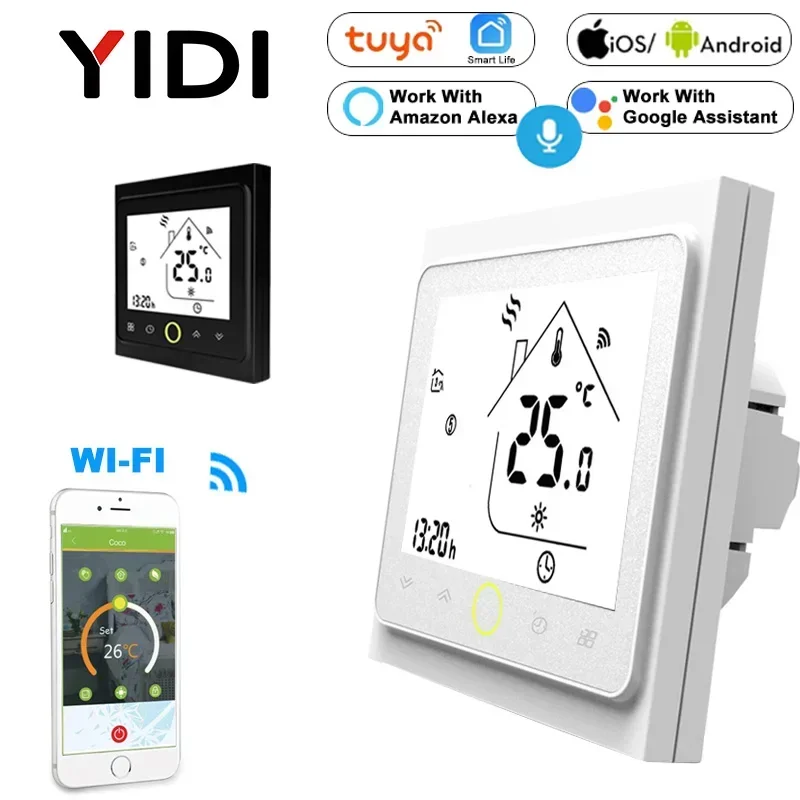 Tuya WIFI Smart Touch termostato acqua Electirc riscaldamento a pavimento acqua Gas caldaia regolatore di temperatura programmabile Zigbee Alexa