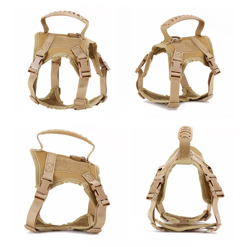 Tactical Cat Small Dog Collar Harness Adjustable 600D Nylon Pet Traction Kitten Escape Proof Cat Vest Cats Pet Harness Belt
