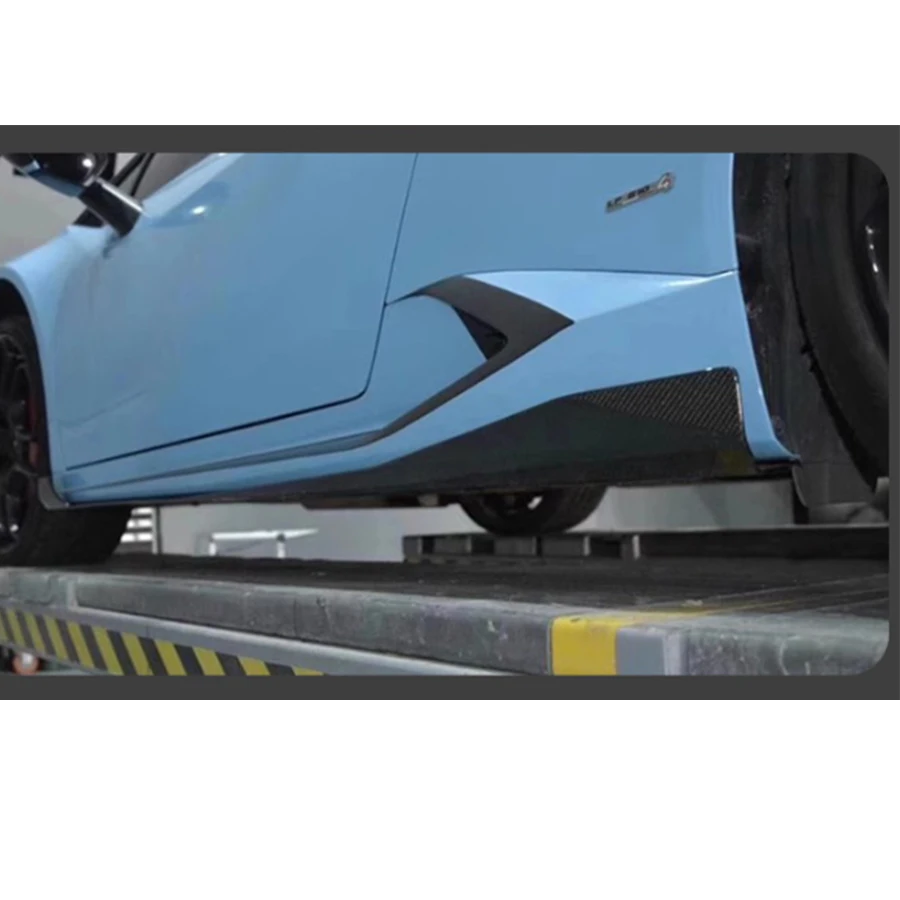 Para Lamborghini Huracán LP580 LP610 580, kit de carrocería de fibra de carbono: faldones laterales, splitters de parachoques laterales, alerones laterales y paneles laterales.