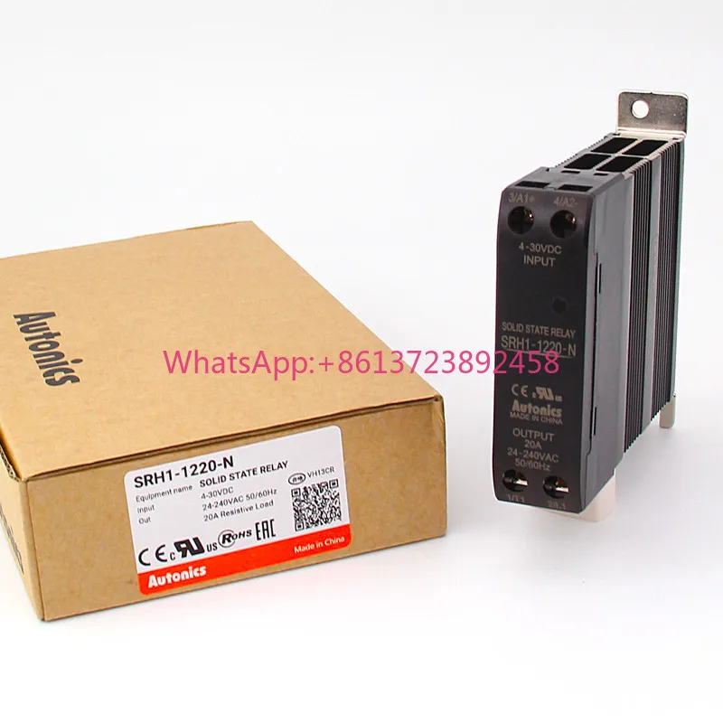 Autonix Solid State Relay, SRH1-1220-N, Single Phase (Fan Hot Plate Integrated), Input Voltage 4-30VDC, Load Voltage 24-240VAC,