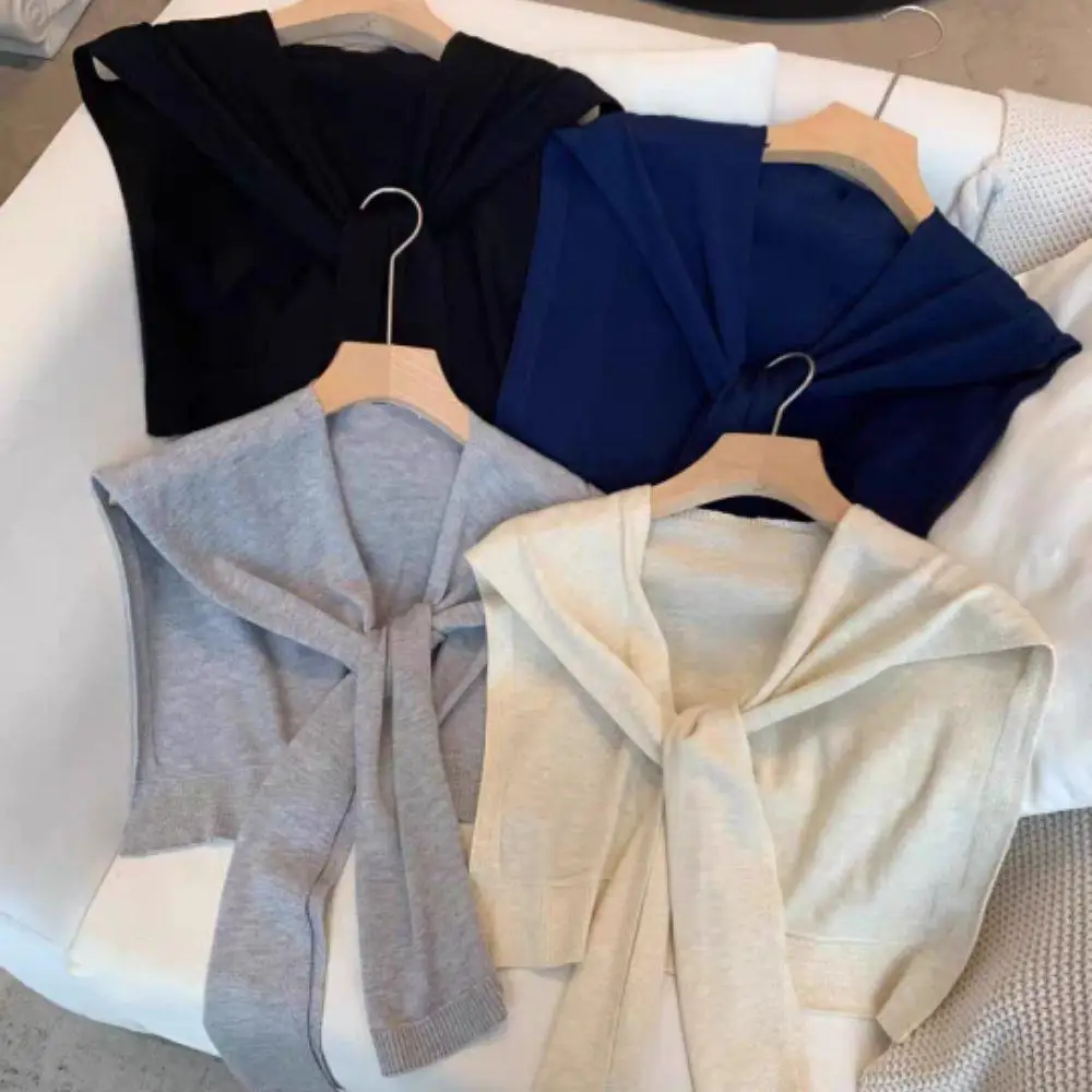 

Модная женская вязаная шаль, весенне-осенний универсальный элитный шарф, элегантный свитер, шарф, теплая однотонная корейская накидка