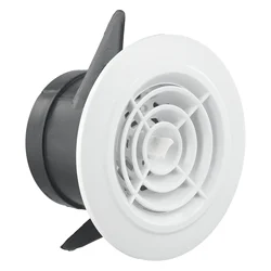 Grille d'aération intérieure montée au plafond, grille d'aération réglable ronde, couvercle d'aération, 75mm, 100mm, 125mm, 150mm, 200mm