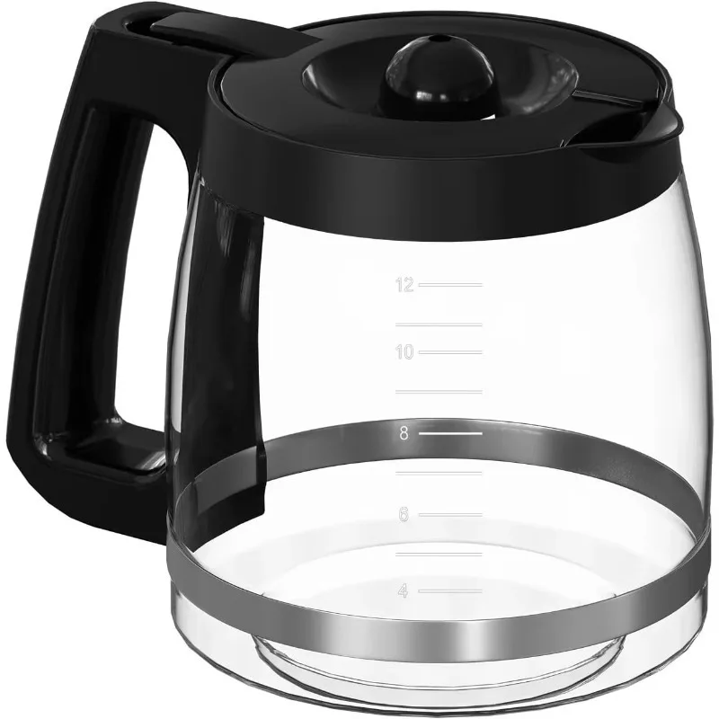 12-Cup Coffee Maker Glass Decanter, Replacement Pot Compatible with Hamilton Beach Models 46310,49980R,49976,49350