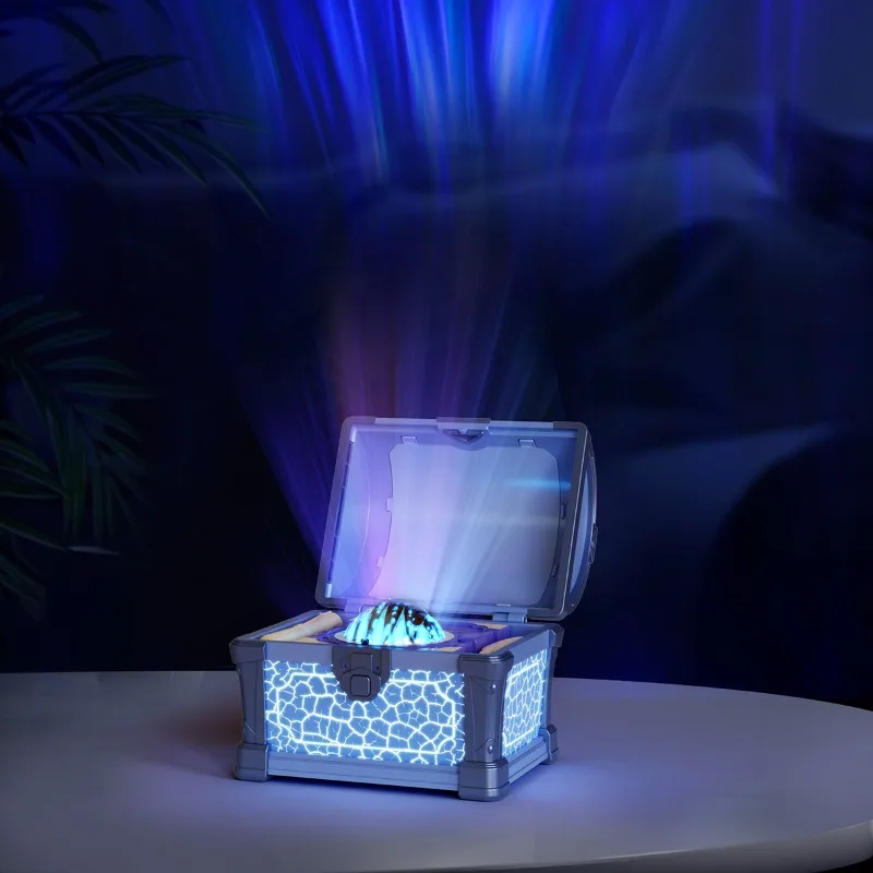 Treasure Box Projection Light Bluetooth Speaker White Noise All-in-one Machine Children's Atmosphere Night Light for Bedroom