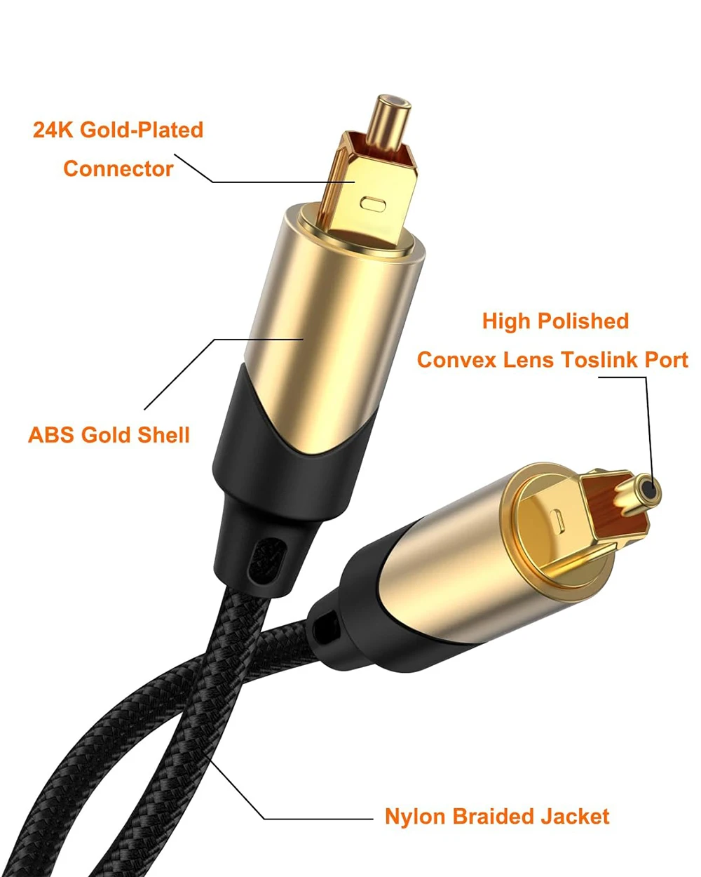 Cyfrowy optyczny kabel audio 3M 5.1CH HIFI Toslink SPDIF Cyfrowy koncentryczny kabel audio w oplocie do wzmacniaczy Apple TV PS4