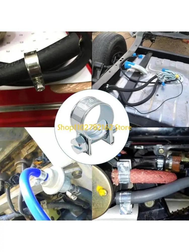 547B Motorcycle Hose Clamp Service Set, 32 Piece Ear Hose Band Group for Small Hose Repairs, Line Upkeep and Garage Supply