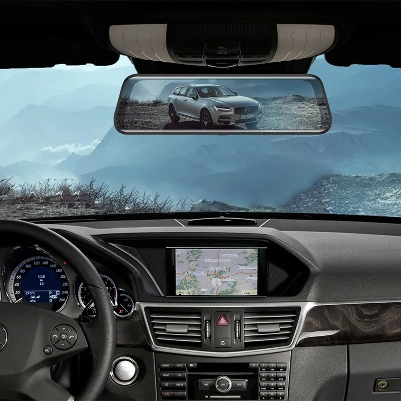 New Car Dedicated 4K Streaming Media Driving Recorder Front/Rear Recording 170 Degree Double Pull Split Electronic 9.66 Inch