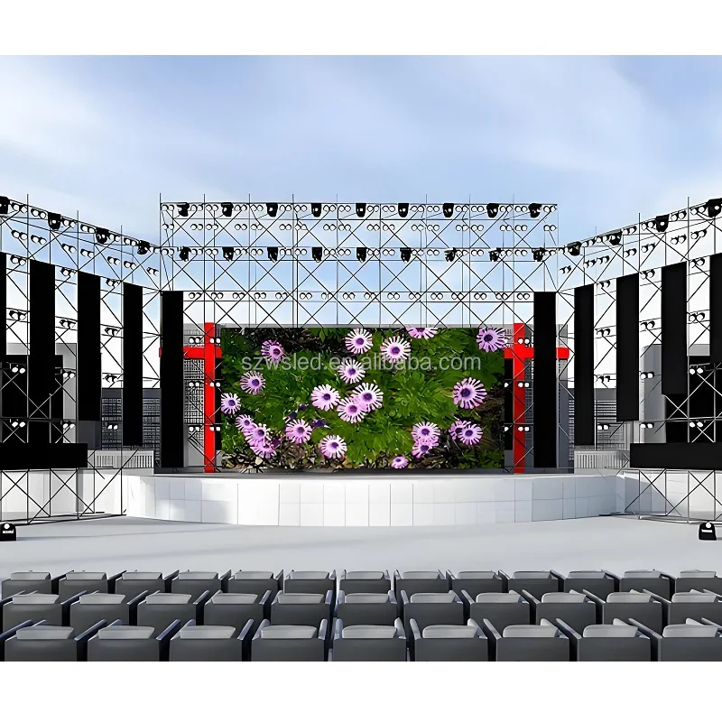 P3.91 Outdoor Rental LED Screen Aluminum Panels High Color Uniformity for City Festival Opening Ceremony Layout
