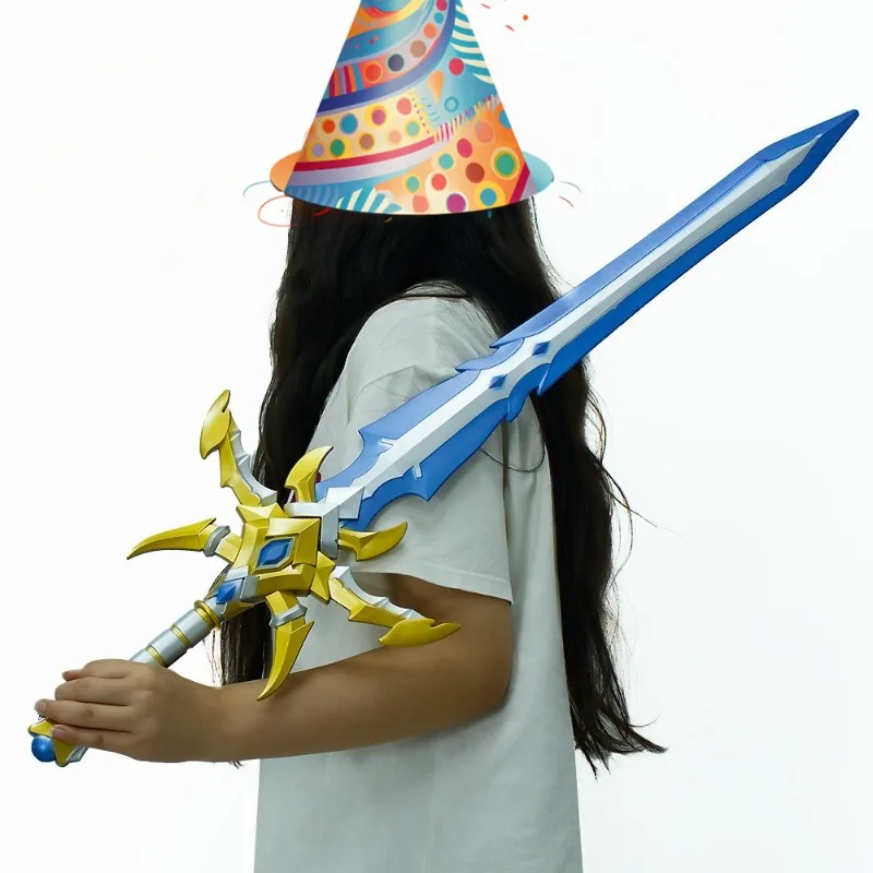 New 95cm Crystal Arm Blade Sword PU Melee Model Ornaments Cos Props Decoration Collection Crafts Birthday Gift Toys Kids