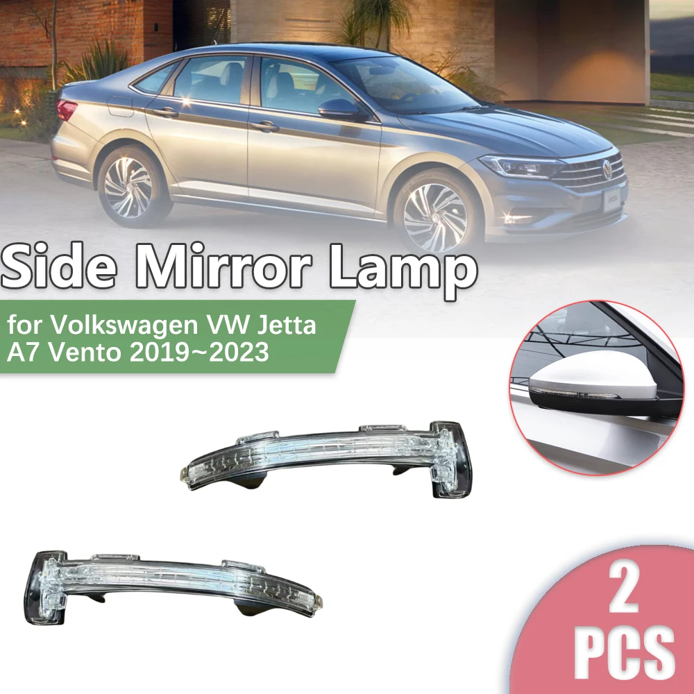 

Car Rearview Side Mirror LED for Volkswagen VW Jetta A7 Vento 2019~2023 2020 Turn Signal Indicator Lamp Light Part Accessories