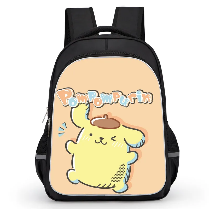 

School Backpack with Double Zipper Pocket,Cartoon P-om Pom School Bags for Boys Girls,Durable 16-in Child Backpack for Pupil