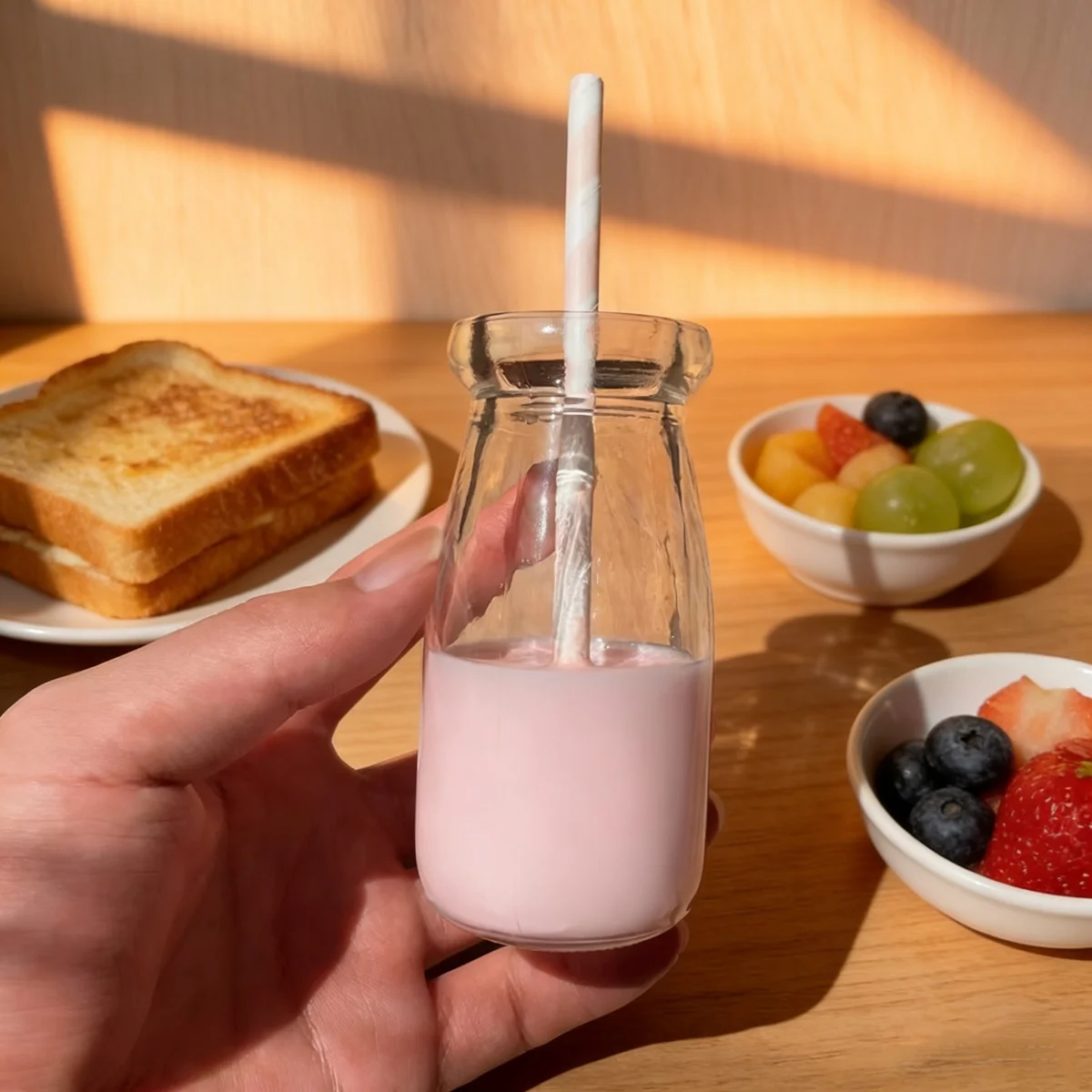 Realistic Milk Tea Cup Model - 1:1 Simulation Glass Cup for Decoration, Photography Props, Kids Play Food Toy