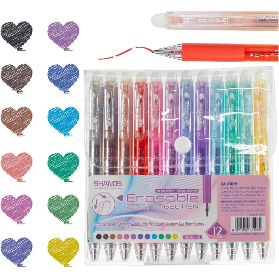 

Выдвижные стираемые гелевые ручки ClickerFine Point 0,7 мм, гладкие ручки для письма, милые ручки для письма, путешествий, съемки заметки, школа