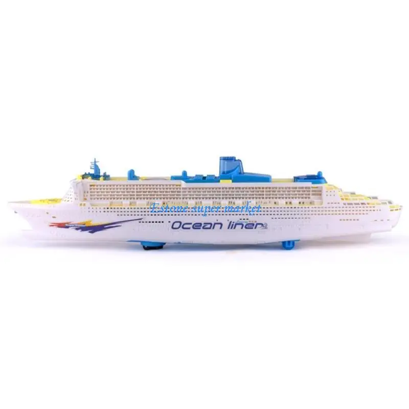

090B Children Light Up Music Cruise Ship Toy Boat Simulation Model Electric Toy