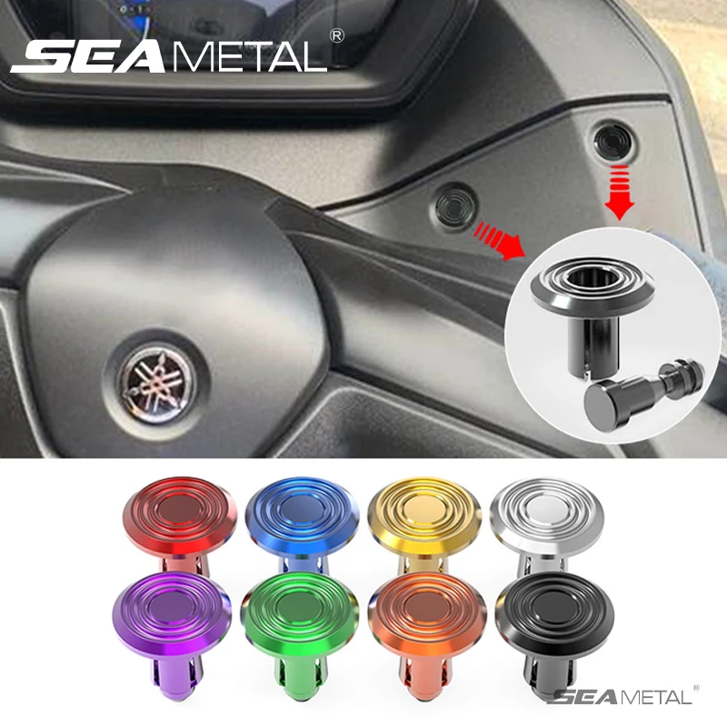 SEAMETAL 5PCS 6mm Aluminium Legierung Snap Expansion Schrauben Bolzen Motorrad Körper Trim Panel Verschluss Schraube Clips Motorrad Zubehör