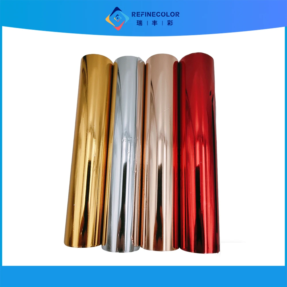 Refinecolor 300cm×15cm Hot Stamping Foil Roll Holographic Metallic Heat Transfer Foil For Paper Leather PVC DIY Craft Decoration