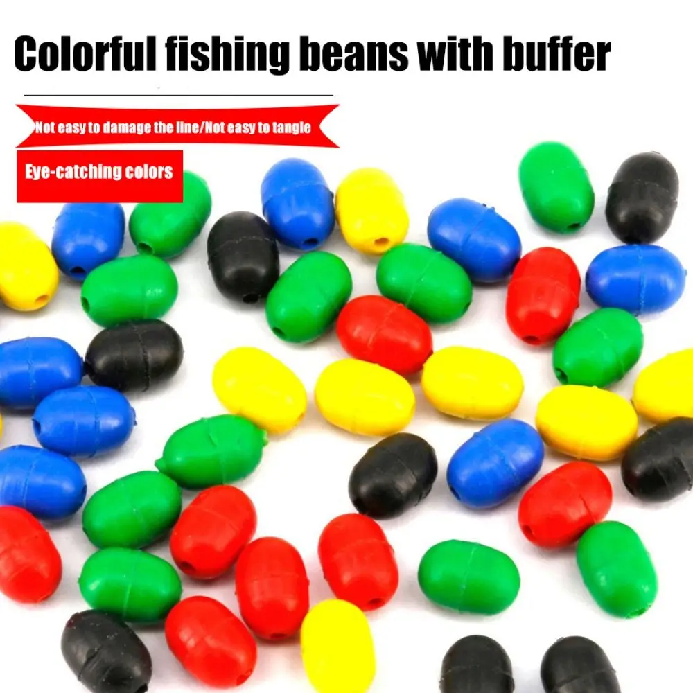 100PCS/Lot Anti-collision Color Anti-collision Bean Anti-tangle Rubber Soft Rubber Buffer Beads Software Color