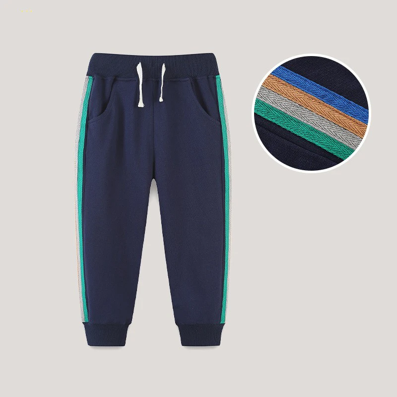

Boys' Cotton Looped Pile Sports Pants Children's Cotton Clothing Spring Autumn New Small Size Kids Fashionable Active Wear