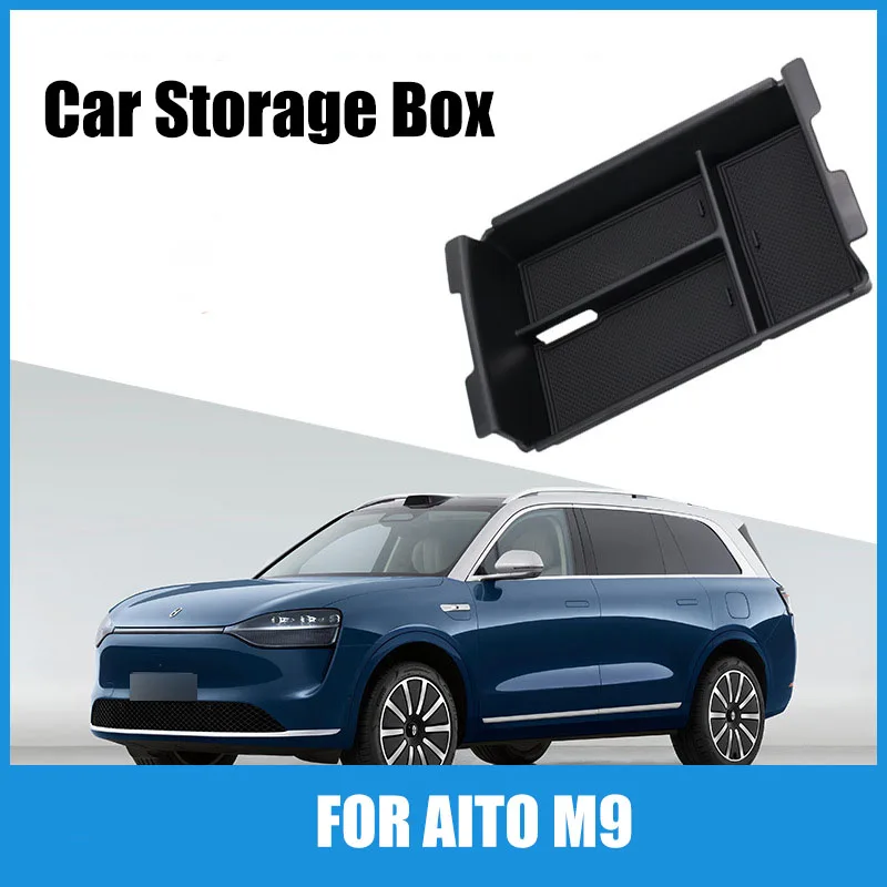 

Suitable for AITO Wenjie M9 central control storage box armrest box storage box car modification accessories supplies