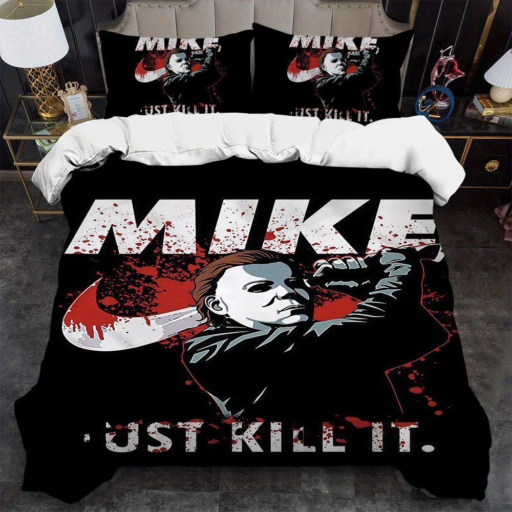 

Комплект постельного белья H-Halloween Michael, 3 предмета, мягкий, для лета, для студенческого общежития, дома, детский, бестселлер