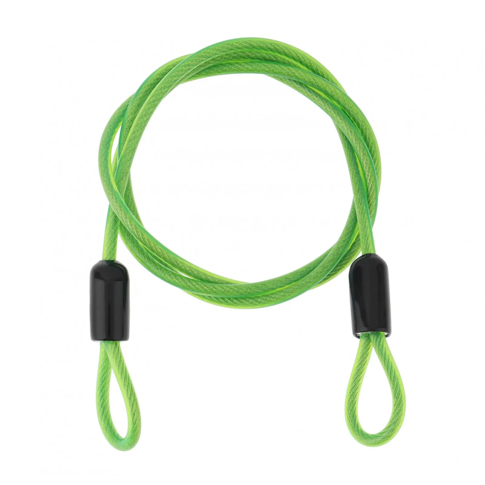 4 mm 100 cm/39 Zoll Stahlkabel-Fahrradschloss mit Doppelschlaufen, Mini- und tragbares Kabelschloss mit PVC-Abdeckung – Detail 4