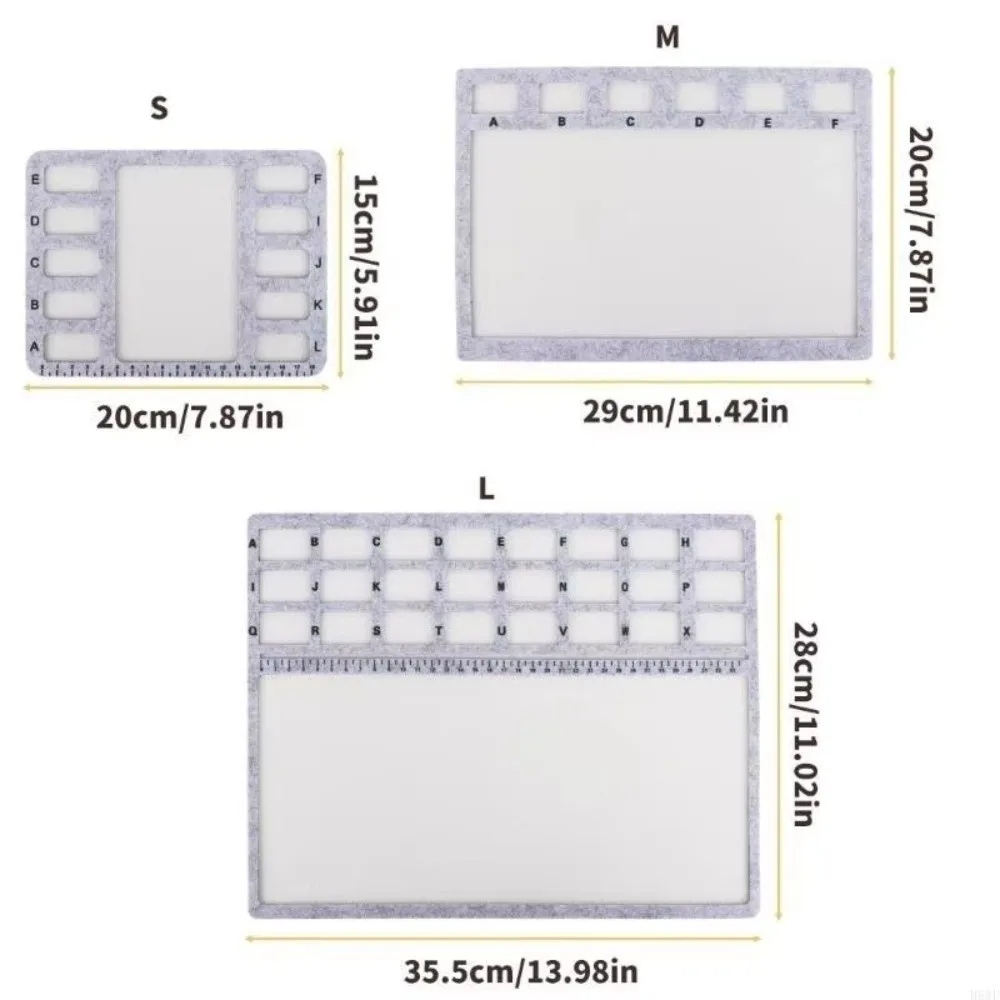 Felt Felt Beading Tray Alphabetic Scale Felt Surfaces Beading Mat Measurement Markings Nonslip Beading Crafting Mats Art Crafts view 4