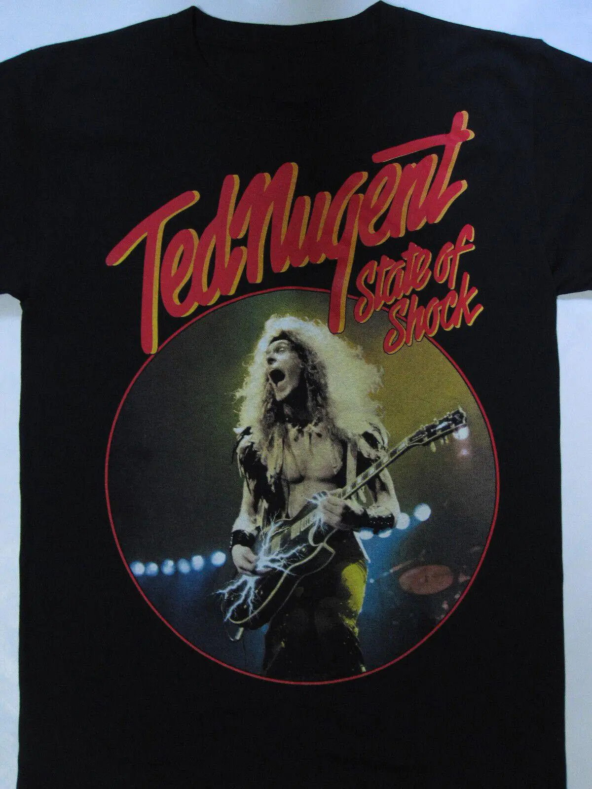 

Vintage Ted Nugent - State Of Shock Tour '79 Black Unisex S-234XL T-Shirt NL3131