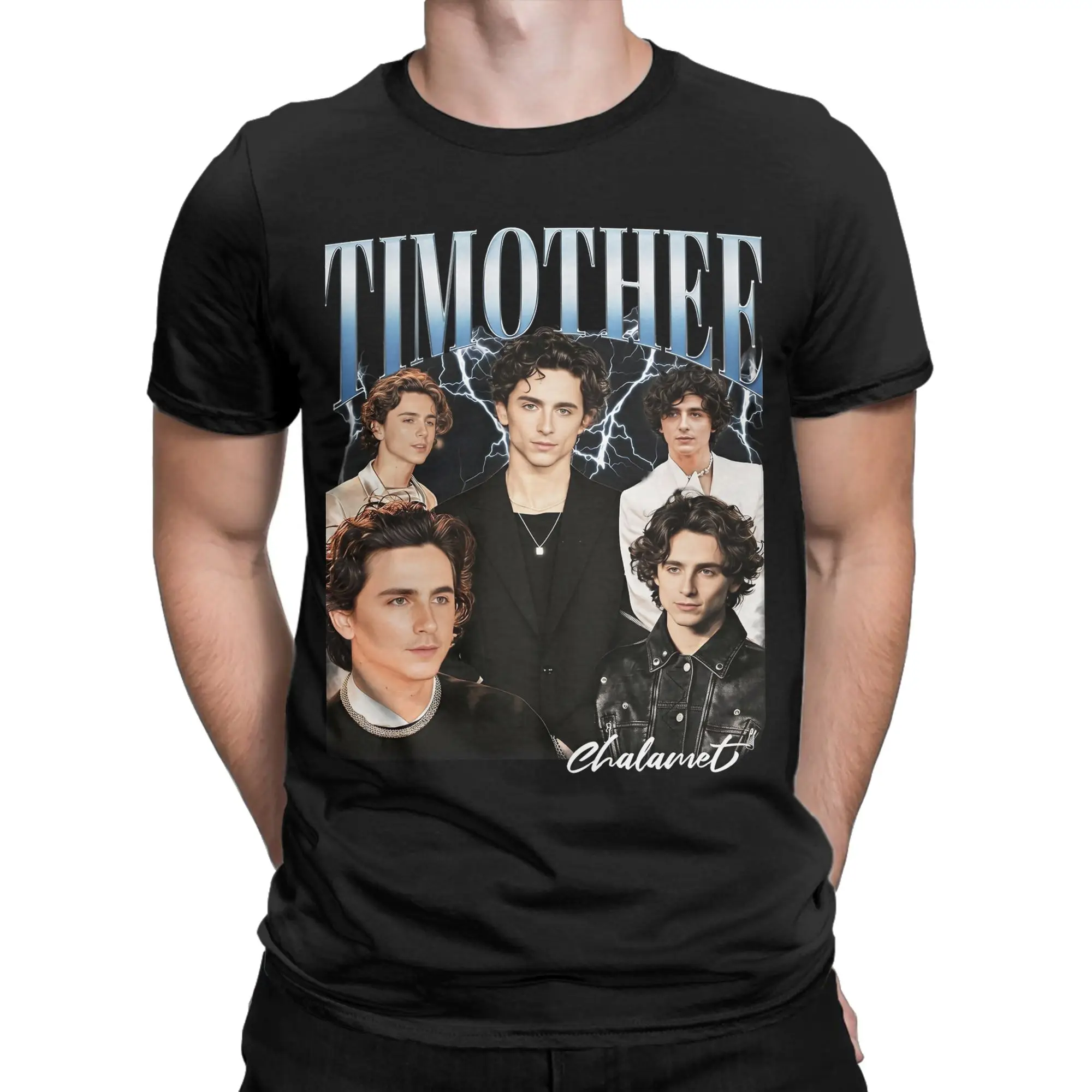 Timothee Chalamet T Shirt Men's  100% Cotton Humorous T-Shirts O Neck  Tee Shirt Short Sleeve Clothes Printed