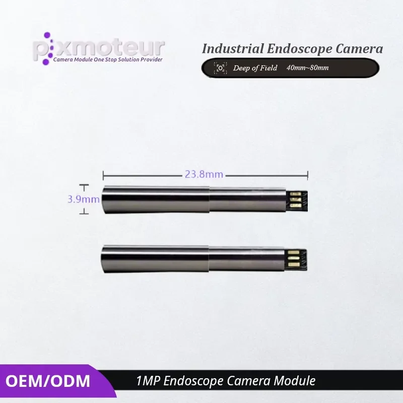 Pixmoteur 3.9mm High Resolution 1280x720px Industrial Micro Borescope Android Waterproof USB Module 25FPS 90