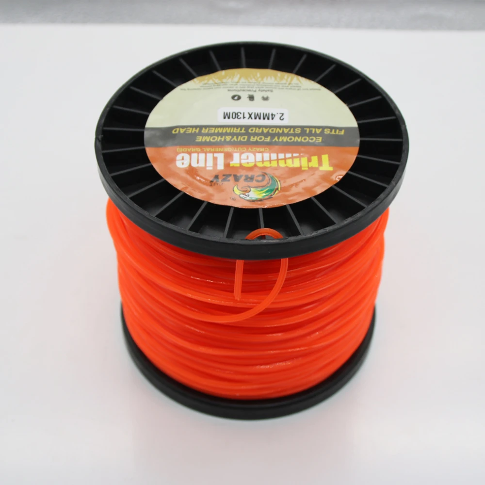 2.4mm*130m Trimmer Head String Nylon Mowing Trimmer Line for Garden Trimmer Roll Grass Rope Line Lawn Mower Accessories