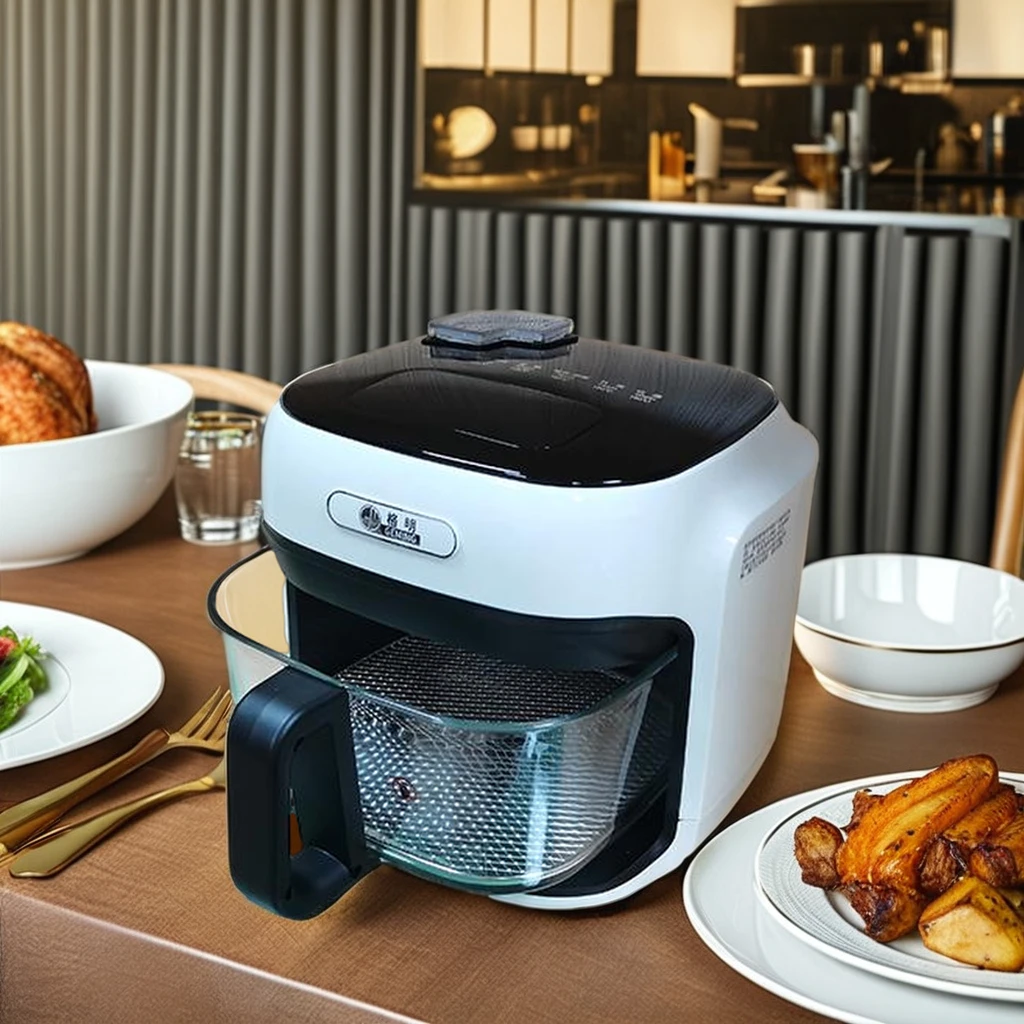 Silver Crest 8L Plastic OilFree Electric Digital Control Air Fryer for Chicken and Cooking view 5