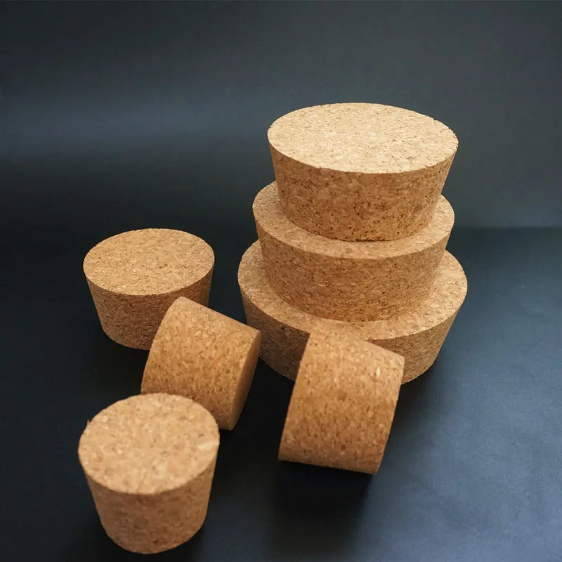 5Pcs/Lot Lab Big Size Top DIA 51mm To 105mm Wood Cork Cap Thermos Bottle Stopper Essential Oil Pudding Glass Bottle Lid