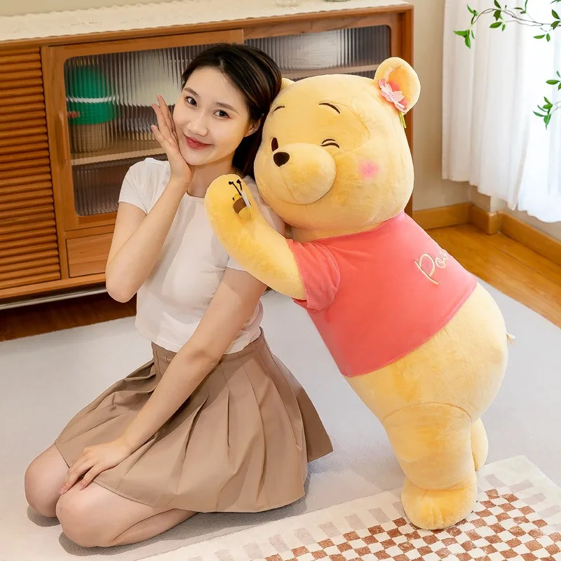 

Kawaii Winnie the Pooh Plush Toy Stuffed Doll Rabbit Fur Cuddly Bear Pillow for Kids Birthday Gift for Girls