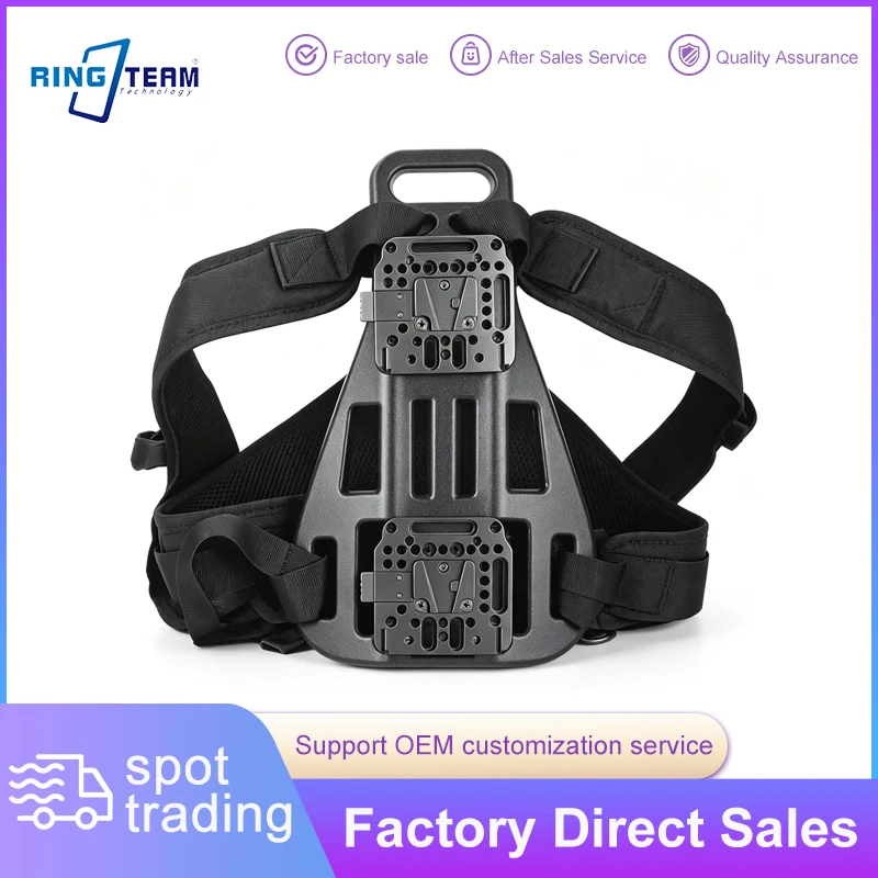 

Outdoor Live Broadcast Backpack V-lock Quick Release Compatible with Magic Arm L/Z Bracket for Camera Video Transmission