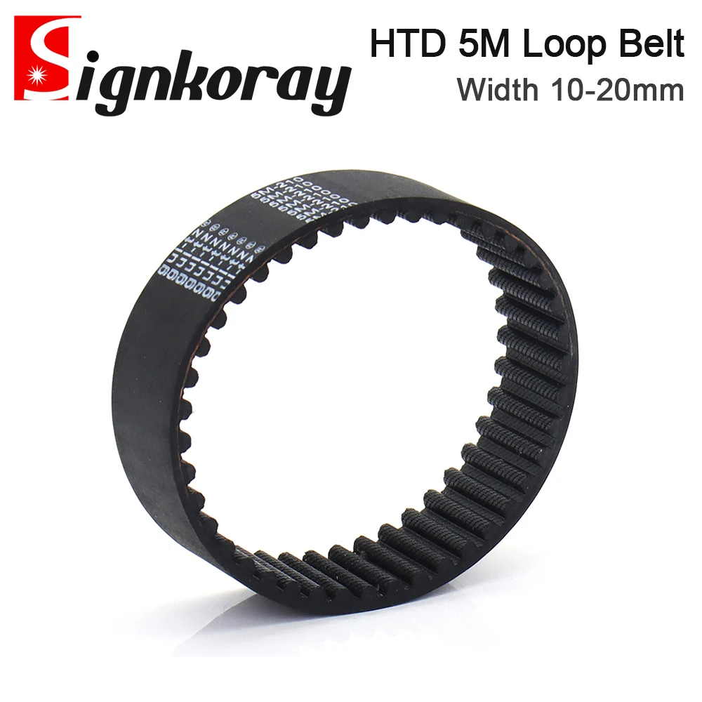 SignkoRay HTD 5M резиновый ремень ГРМ с замкнутым контуром, ширина трансмиссии 10, 12, 15, 20, 25 мм для фрезерного станка с ЧПУ