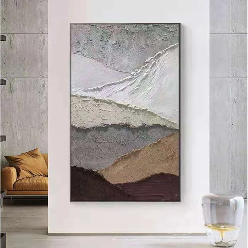 

Hand Painted Abstract Mountain Oil Painting on Canvas,3D Wall Art, Modern Home Wall Decoration, Picture Artwork for Living Room