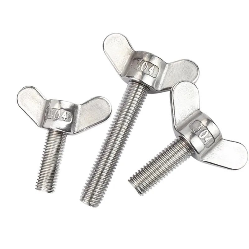 1 sztuk 304 śruby motylkowe ze stali nierdzewnej M4M5M6M8M10M12M14M16 duża śruba z uchem śruby z pazurem ręcznym nakrętka skrzydełkowa śruba kciukowa narzędzia sprzętowe